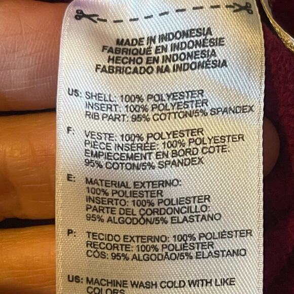 Adidas/Stella McCartney Women's Fleece Cropped Fuchsia Hoodie Size Small - Picture 5 of 10